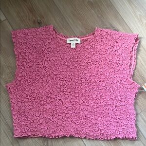 Pink Textured Women's Top